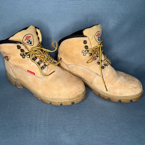 Herman Survivors, Leather waterproof lace up boot with steal toe, men’s sz 9.5 - Picture 1 of 8